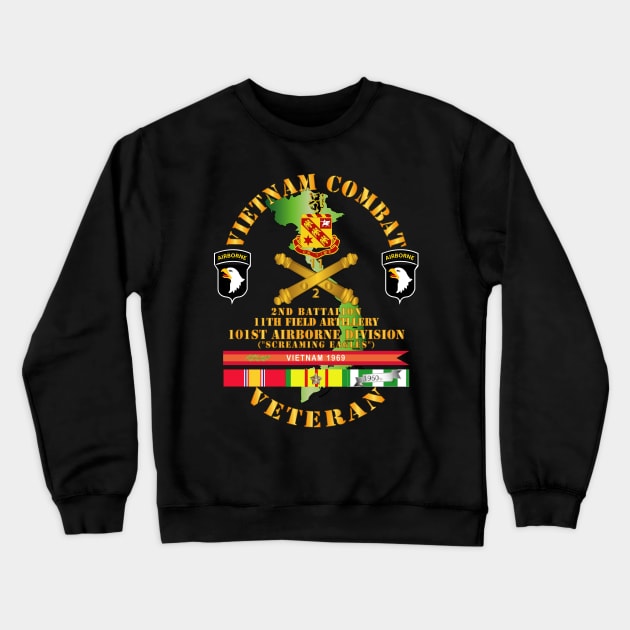 Vietnam Combat Veteran w 2nd Bn 11th FA w 101st  ABN Div Crewneck Sweatshirt by twix123844